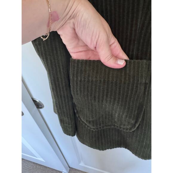 Majestic Filatures Single Button Corduroy Jacket Blazer Green 1 XS - Picture 4 of 6